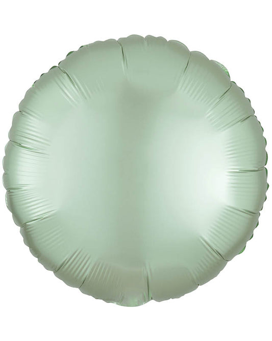 Satin Mint Green Round Foil Balloon - 18" Foil - Unpackaged