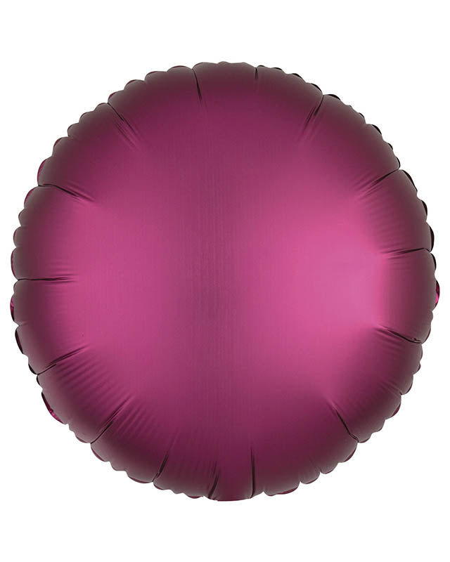 Silk Lustre Pomegranate Pink Round Balloon - 18" Foil