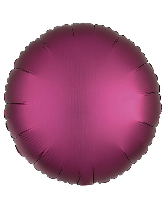 Silk Lustre Pomegranate Pink Round Balloon - 18" Foil
