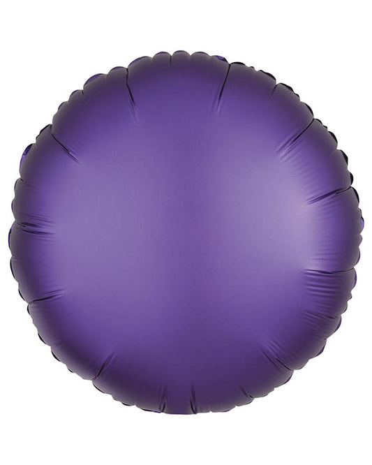 Silk Lustre Purple Round Balloon - 18" Foil (Unpackaged)