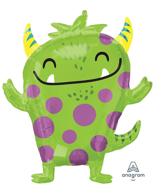 Happy Monster Supershape Balloon - 26" x 29" Foil