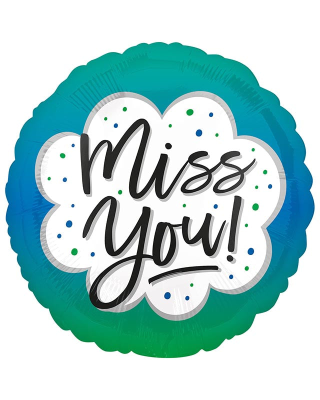Miss You Ombre Balloon - 18" Foil