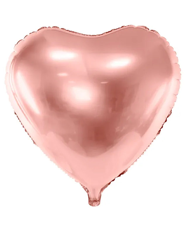 Metallic Rose Gold Heart Balloon - 18" Foil – product image 1