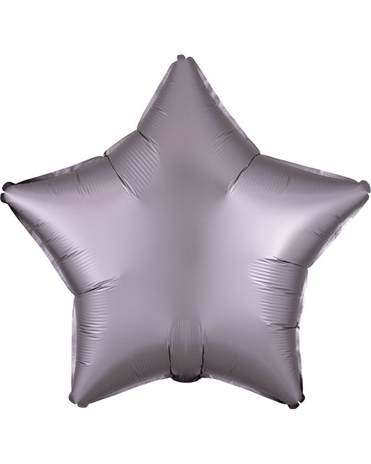 Satin Luxe Greige Star Balloon - 18" Foil