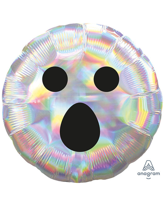 Iridescent Ghost Face Balloon - 18" Foil