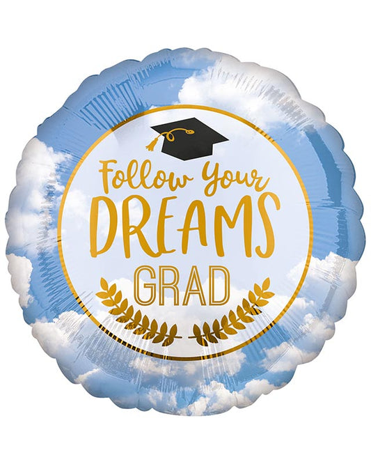 Follow Your Dreams Grad Balloon - 18" Foil