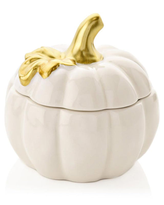 Cream & Gold Pumpkin Keepsake Box - 10cm