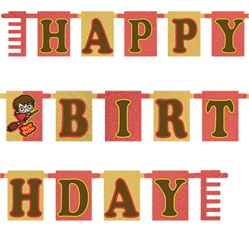Harry Potter 'Happy Birthday' Paper Letter Banner - 1.6m – product image 2