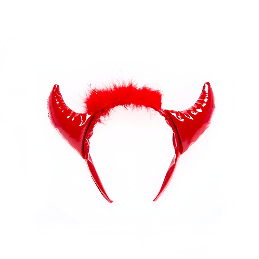 Fluffy Devil Horns Headband – product image 3