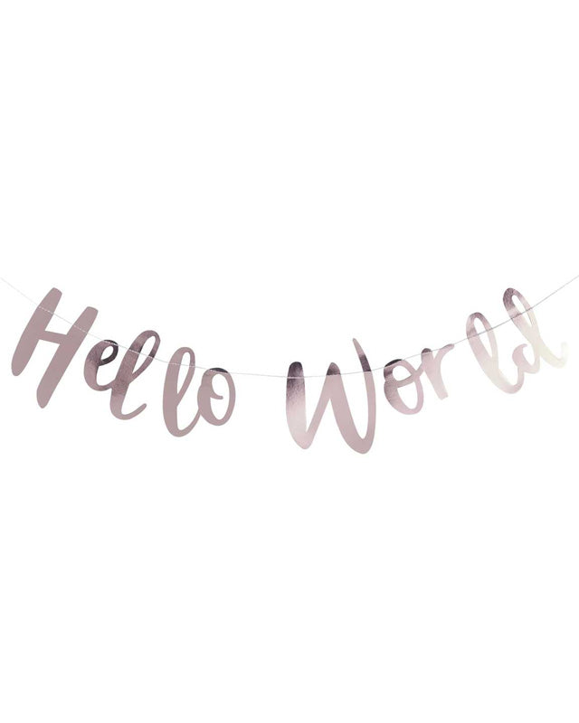 Hello World Rose Gold Letter Bunting - 2m – product image 1