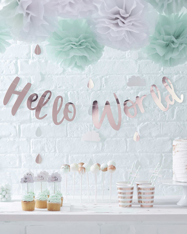 Hello World Rose Gold Letter Bunting - 2m – product image 3