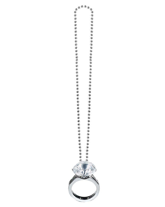 Giant Diamond Ring Necklace - 40cm