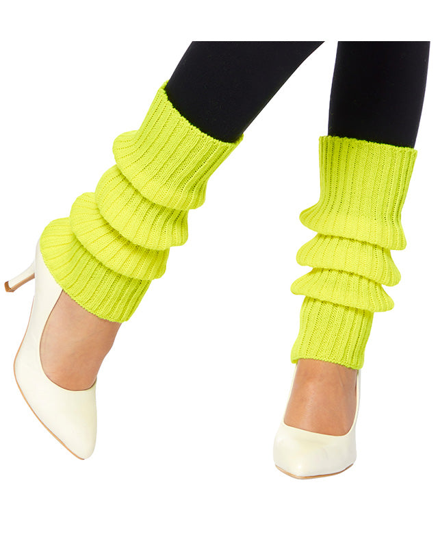 Neon Yellow Leg Warmers - Adult – product image 2