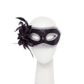 Black Glitter Mask with Flower – product image 1