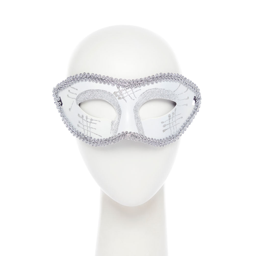 White Mask with Glitter