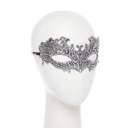 Silver Metallic Lace Mask