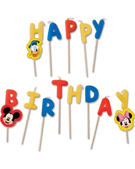 Disney Mickey Mouse 'Happy Birthday' Pick Candles (13pk)