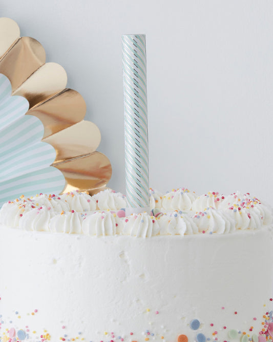 Pick & Mix Pastel Pastel & Gold Fountain Candles - 16cm