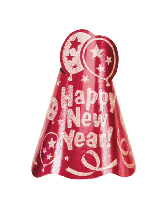 Red "Happy New Year!" Hat - 23cm Tall