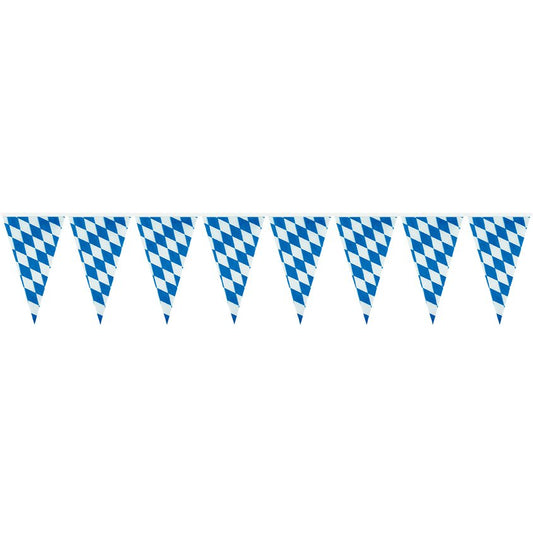 Bavarian Pennant Plastic Bunting - 4m