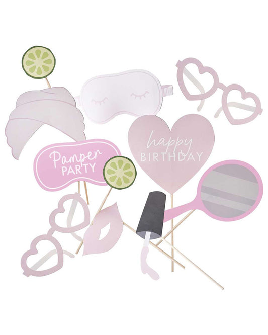 Pamper Party Photo Booth Props (10pk)