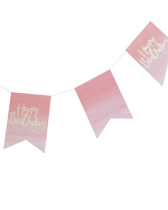 Pick & Mix Happy Birthday Ombre Flag Bunting - 3m – product image 1