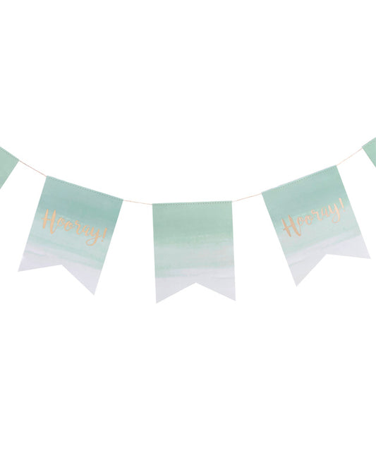 Pick & Mix Hooray Mint Ombre Flag Bunting - 3m