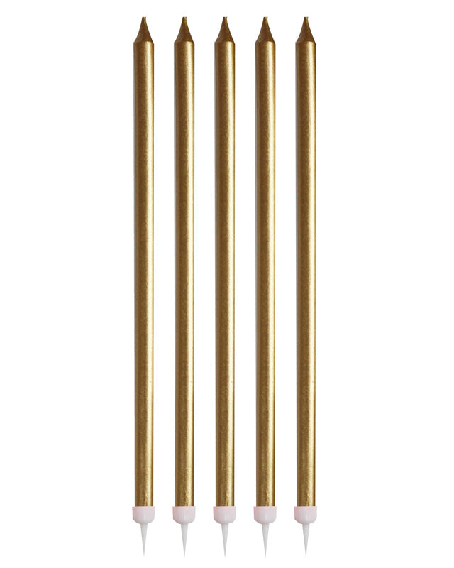 Pick & Mix Gold Tall Candles - 14cm – product image 1