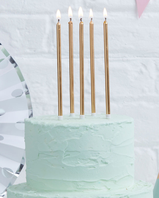 Pick & Mix Gold Tall Candles - 14cm – product image 2