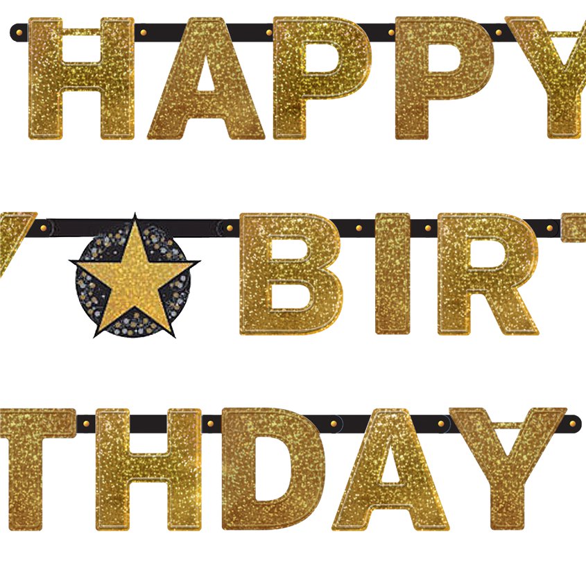 Sparkling Celebration Happy Birthday Letter Banner - 2.1m – product image 2