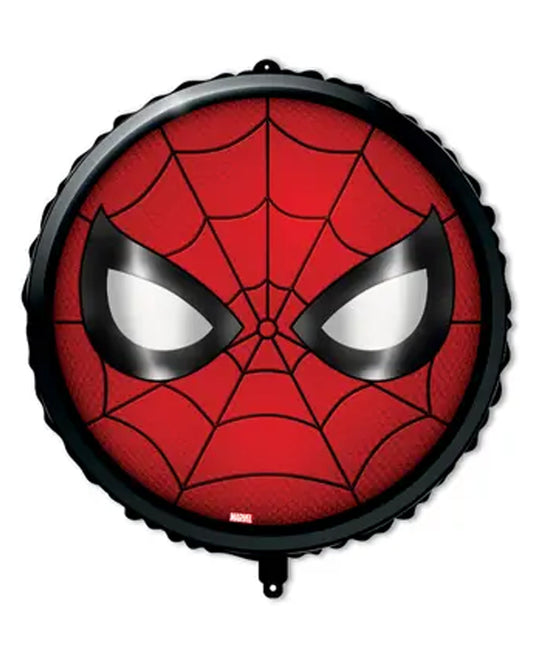 Spider-Man Face 18" Round Foil Balloon with String & Weight