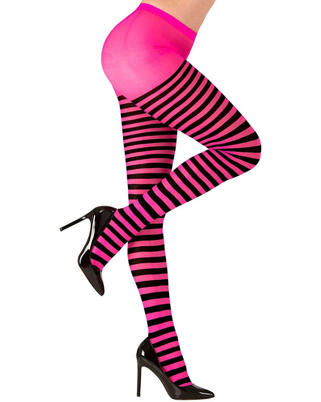Black & Pink Striped Tights - Adult – product image 2