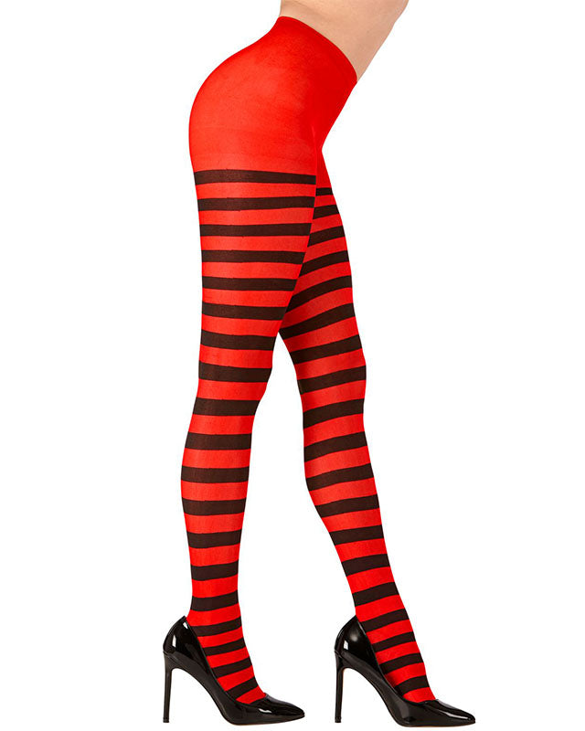 Black & Red Striped Tights - Adult – product image 3