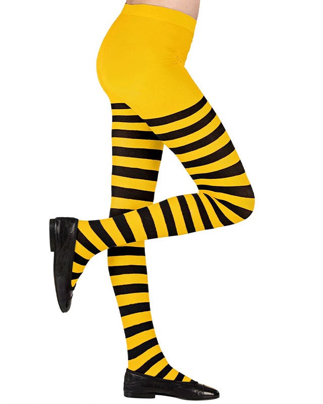 Black & Yellow Striped Tights - Child – product image 2