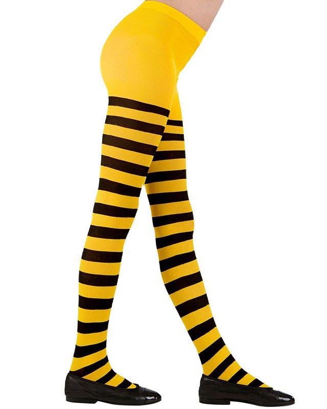 Black & Yellow Striped Tights - Child – product image 1