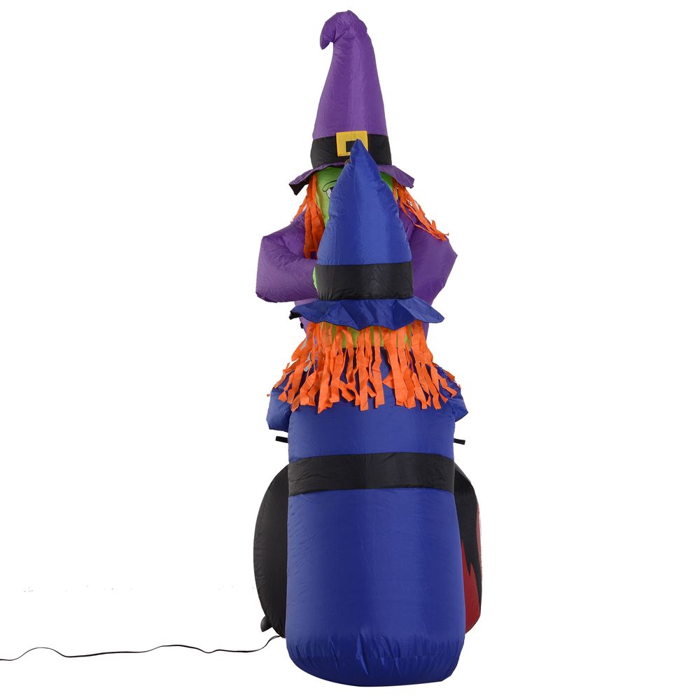 1.8m Inflatable Halloween Lawn Deco with LED Witches Around A Black Cauldron – product image 5