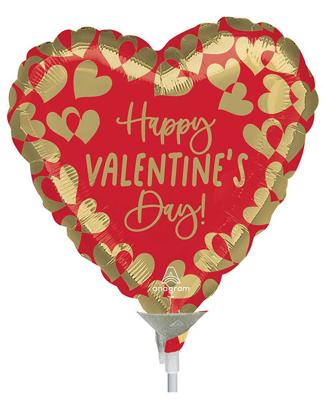 Golden Happy Valentine's Day Mini Air-fill (Uninflated)