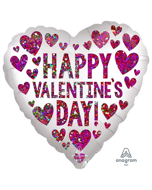 Happy Valentine's Day Sequins Balloon - 18" Foil