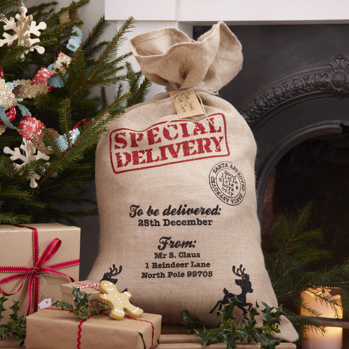 Hessian Christmas Santa Sack
