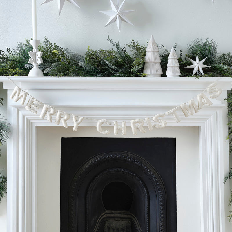 Felt Bunting - Merry Christmas - White – product image 1