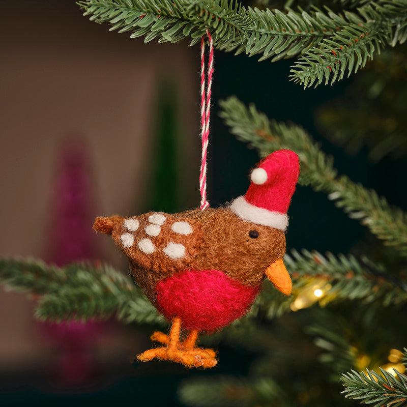 Tree Decorations - Felt Festive Robin – product image 1