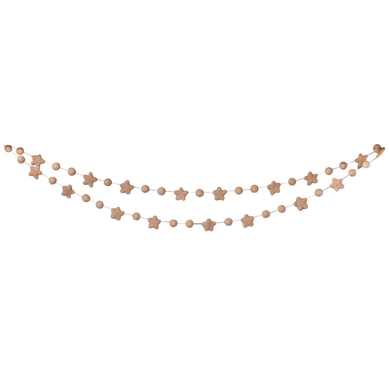 Felt Garland - Star and Bead Garland