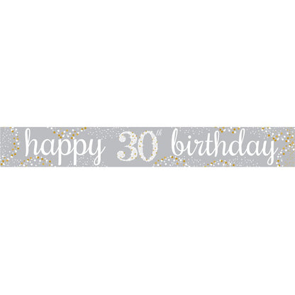 Happy 30th Birthday Celebration Paper Banners - 1m (3pk)