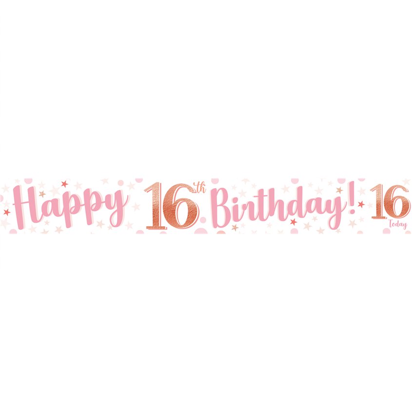 16th Birthday Glitz & Glamour Paper Banners (3pk) – product image 2