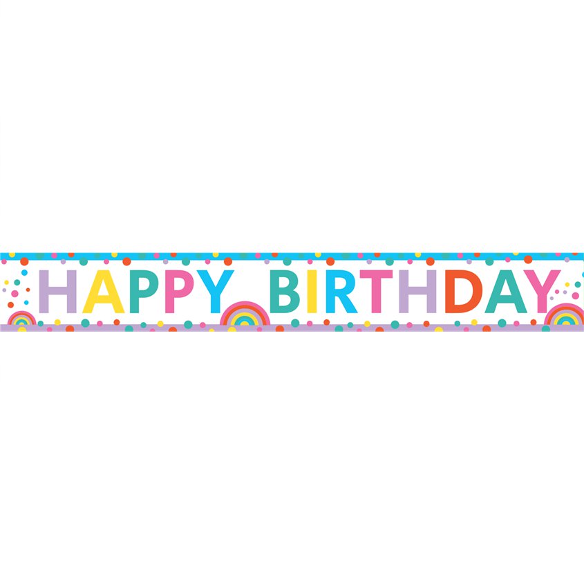 Rainbow Party Paper Banners - 1m (3pk)